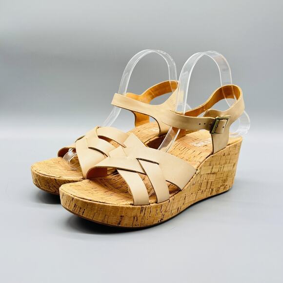 Korks Shoes Womens 10 Leather Cork Wedge Sandals by Kork Ease Platform - Picture 4 of 13
